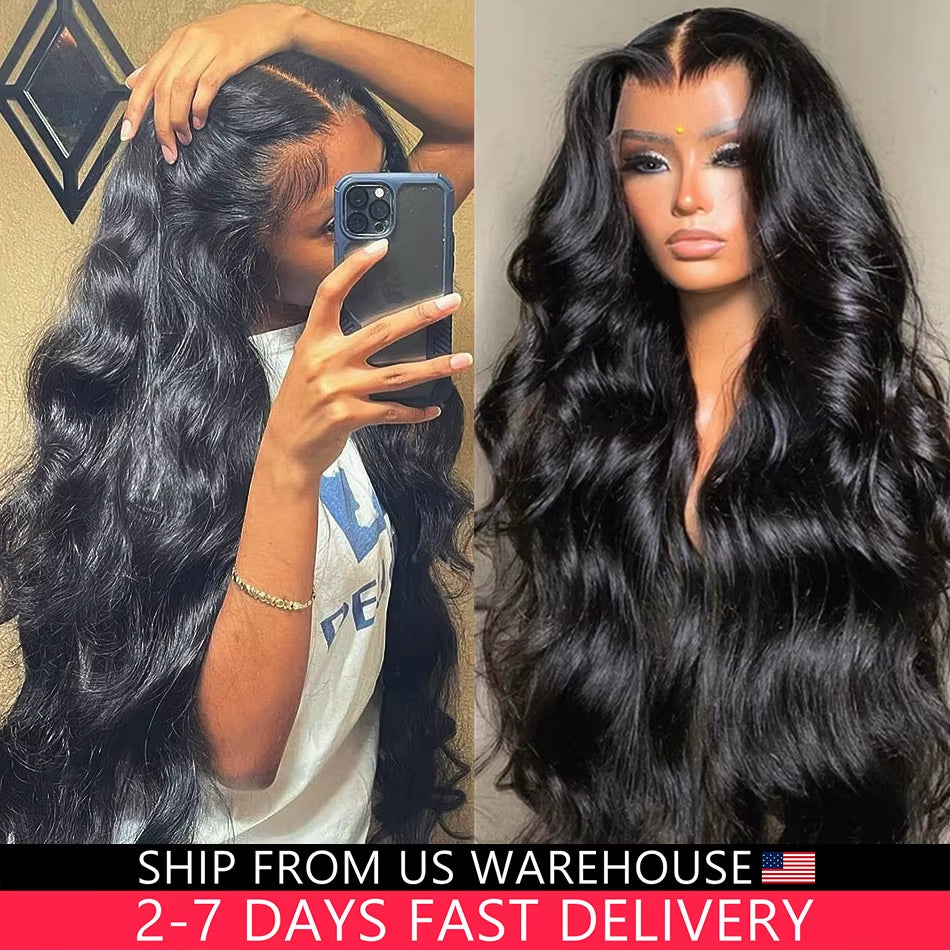 Body Wave Lace Front Wig 13X4 13X6 30 32 34 36 38 Inch 4X4 Lace Closure Wig Gluless Transparent Human Hair Lace Frontal Wig Sale