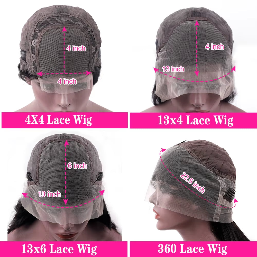 Body Wave Lace Front Wig 13X4 13X6 30 32 34 36 38 Inch 4X4 Lace Closure Wig Gluless Transparent Human Hair Lace Frontal Wig Sale