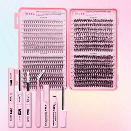 Individual Lashes Cluster C Curl Mix Lash Clusters 3D Wispy DIY Eyelash Extension Resuable Natural Lashes Eyelash Book